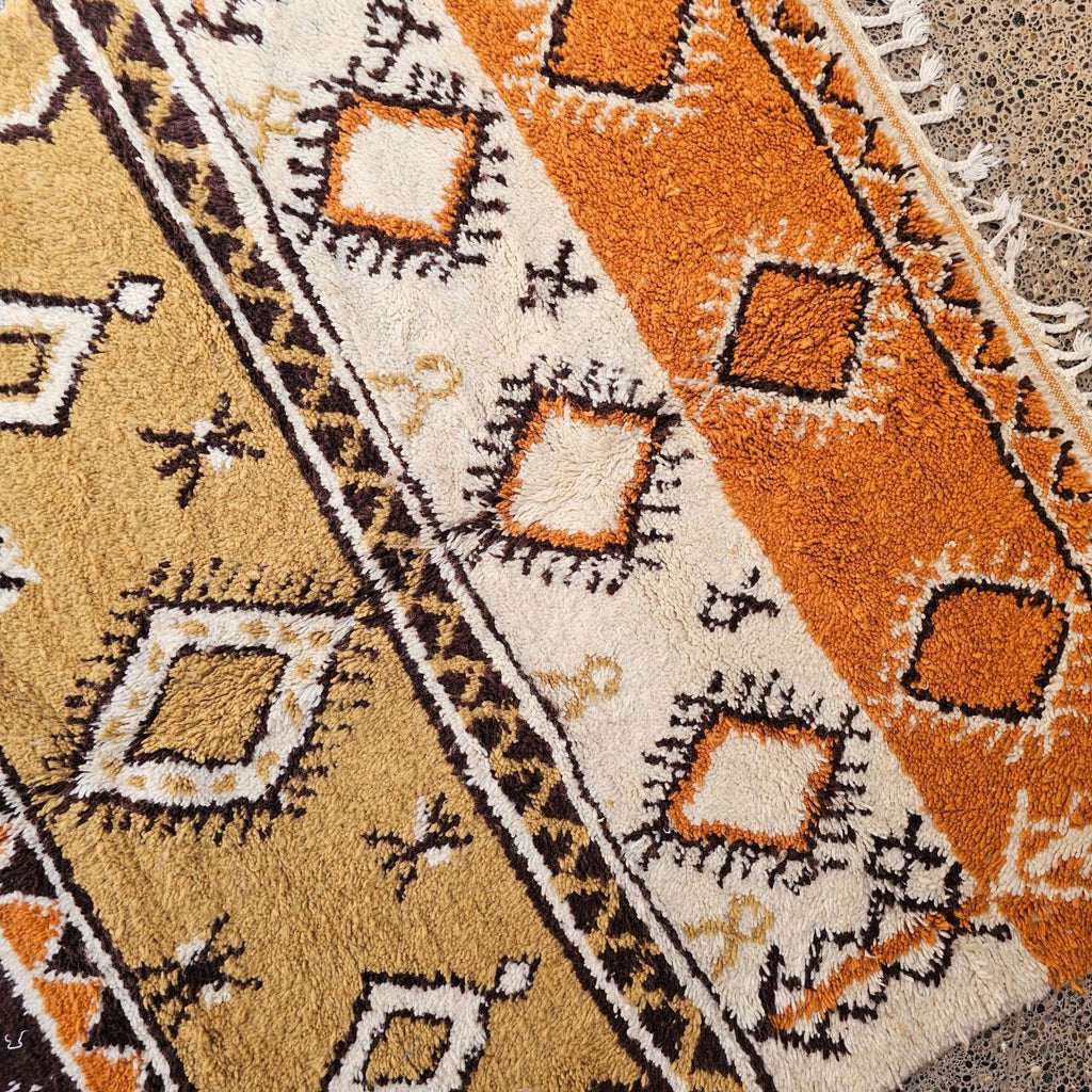 One-of-a-Kind Moroccan Berber Wool Rug – Terracotta & Brown | 5.4 × 8.2 ft