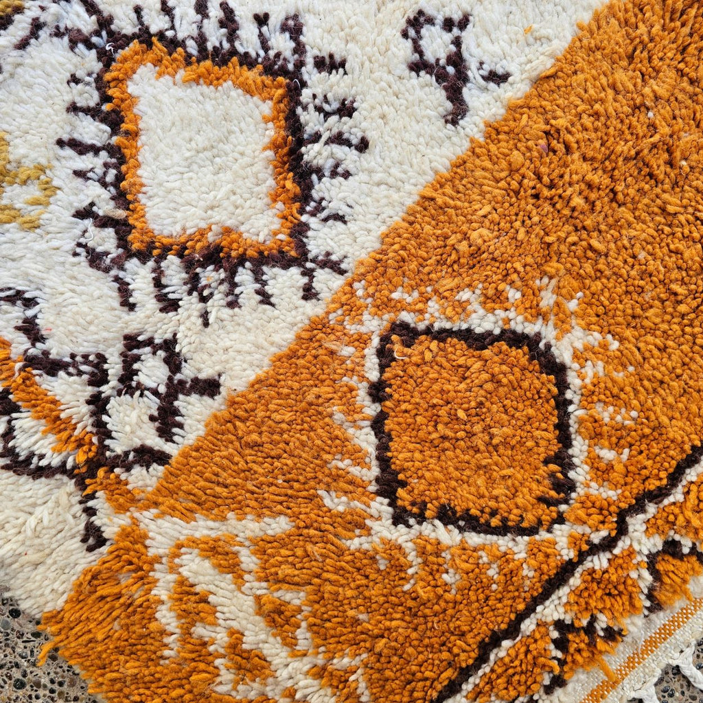 One-of-a-Kind Moroccan Berber Wool Rug – Terracotta & Brown | 5.4 × 8.2 ft