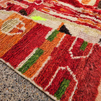 One-of-a-Kind Boujaad Moroccan Wool Rug – Colorful Abstract Berber Rug | 4.4 × 6.6 ft