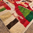 One-of-a-Kind Boujaad Moroccan Wool Rug – Colorful Abstract Berber Rug | 4.4 × 6.6 ft