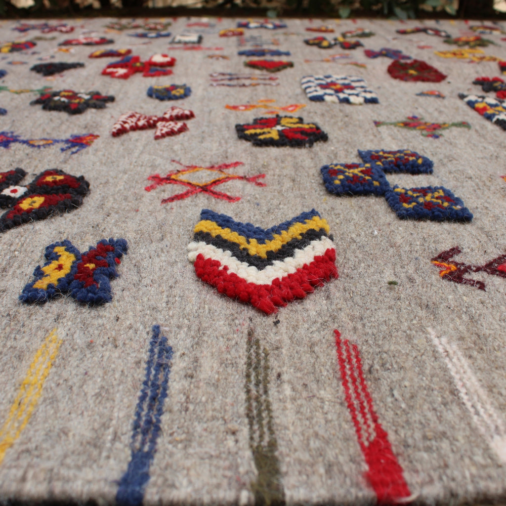 Handmade Taznakht Flatwoven Rug 6x10 ft – Colorful Moroccan Berber Wool Rug