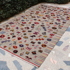 Handmade Taznakht Flatwoven Rug 6x10 ft – Colorful Moroccan Berber Wool Rug