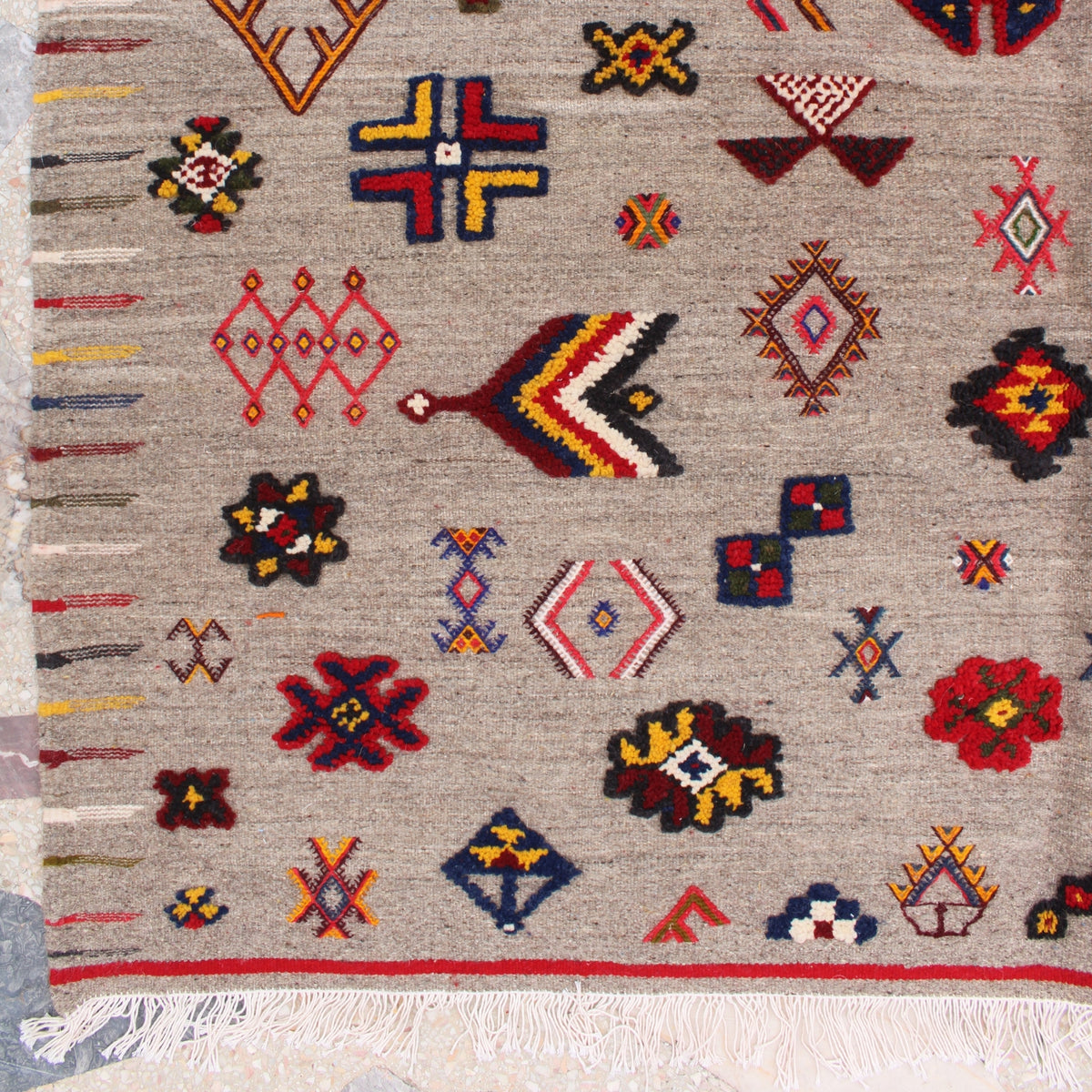 Handmade Taznakht Flatwoven Rug 6x10 ft – Colorful Moroccan Berber Wool Rug